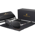 Men polarised UV400 round sunglasses with gold brown aluminium frame and polycarbonate lenses