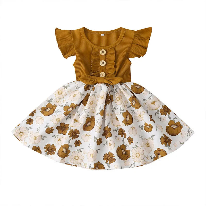 Sleeveless toddler summer dress for baby girls in multiple colour options