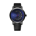 Men's waterproof quartz watch with mineral glass dial and metal case showing time display