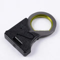 Black portable emergency gadget survival tool with 440 steel rope cutter, 4.3 x 2.4 cm