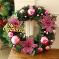 30cm multicolour plastic Christmas wreath decoration suitable for indoor outdoor door hanging