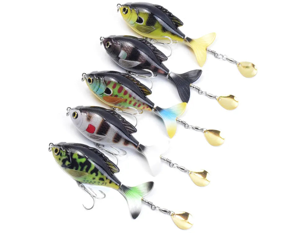 Tractor lure fishing lure 9.5 cm bionic hard bait with three hooks in ABS plastic