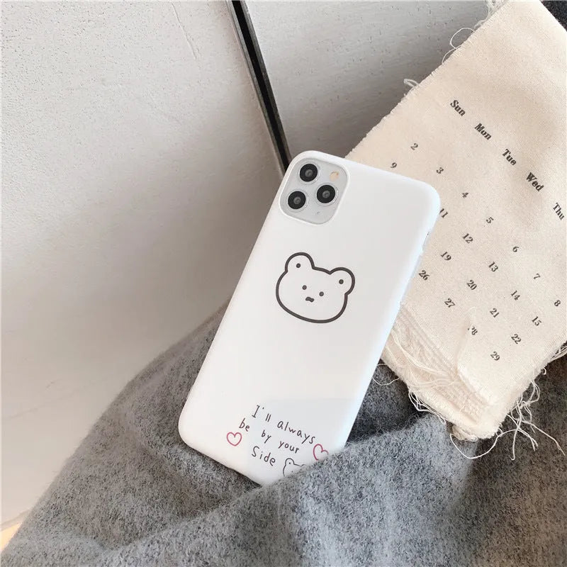 Soft silicone phone case with cartoon Korean bear design for Apple iPhone 11 Pro Max