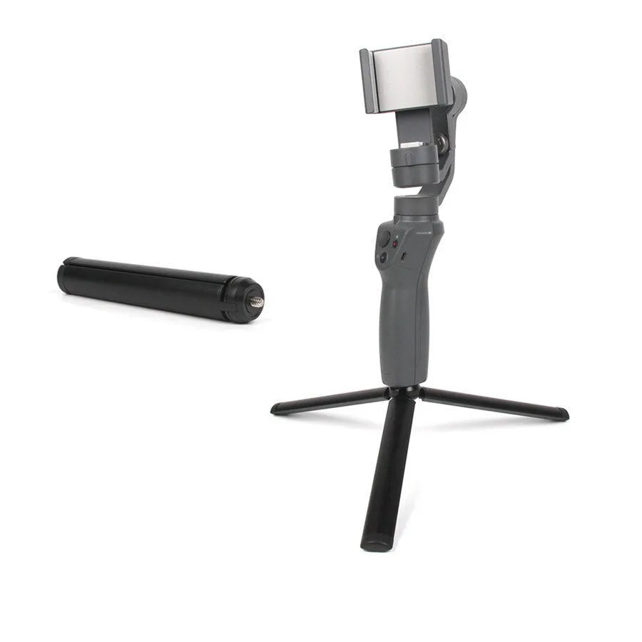 Black aluminium alloy mobile phone tripod with PTZ stabilizer for iPhone photography