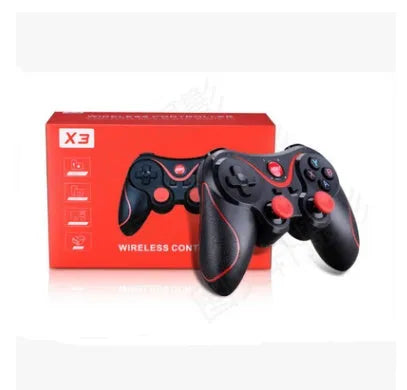 Upgraded X3 Bluetooth wireless game controller for Android phones with charging cable and optional phone clip accessory