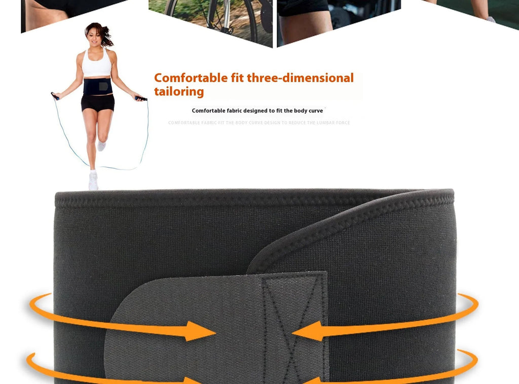 Neoprene lumbar support belt in black, blue or pink for sports fitness and waist protection