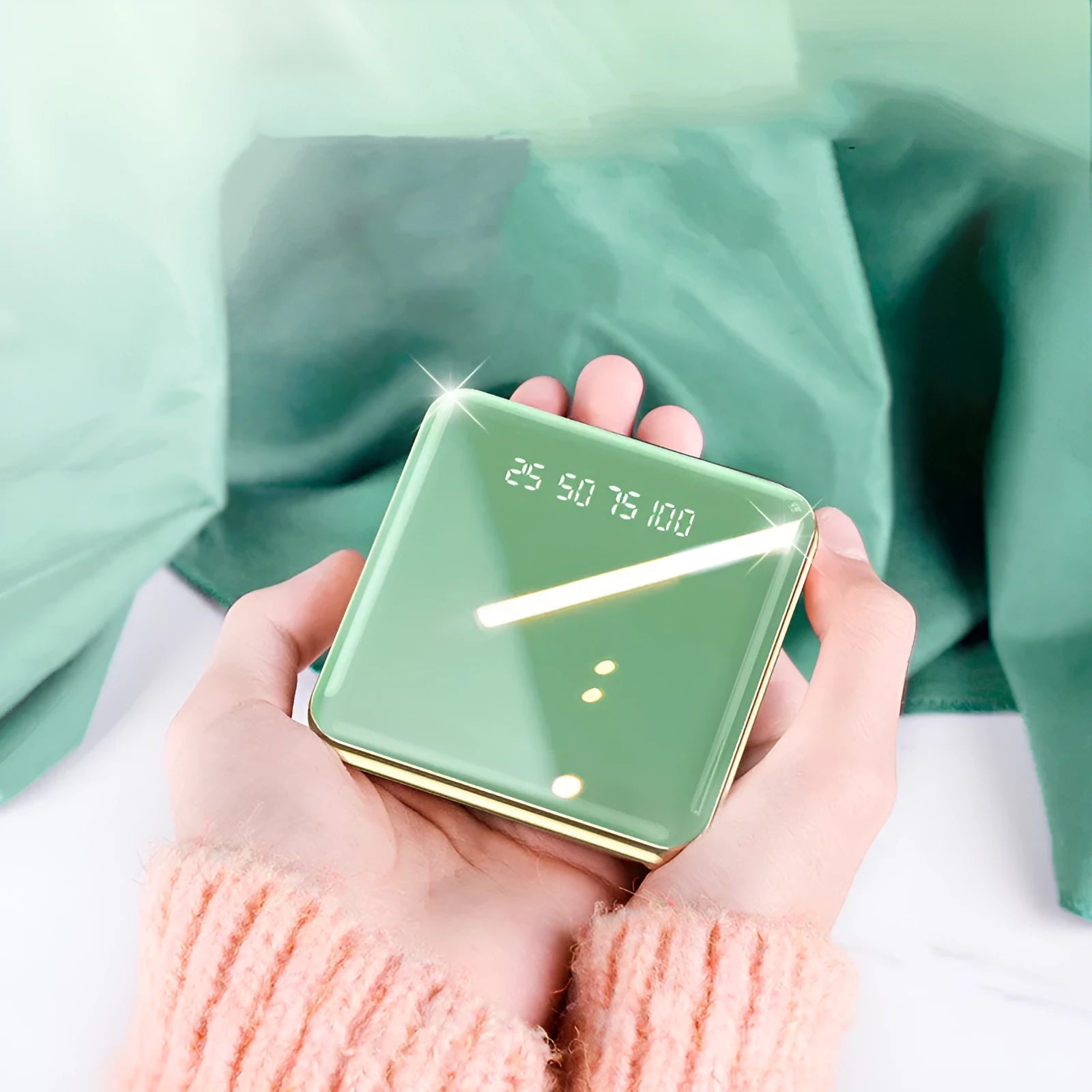Compact 20000mAh mini power bank in blue, green, grey or red colours with multi USB port output