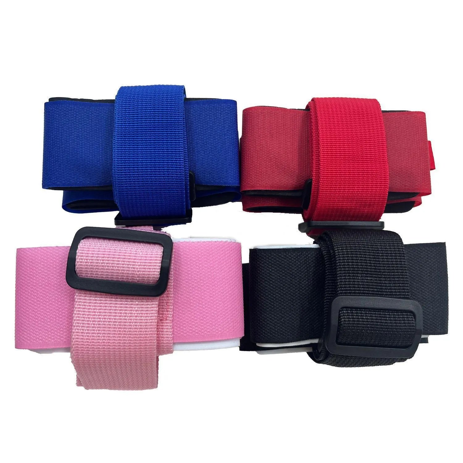 Adjustable double-board skiing bandage strap in nylon-polyester blend fabric