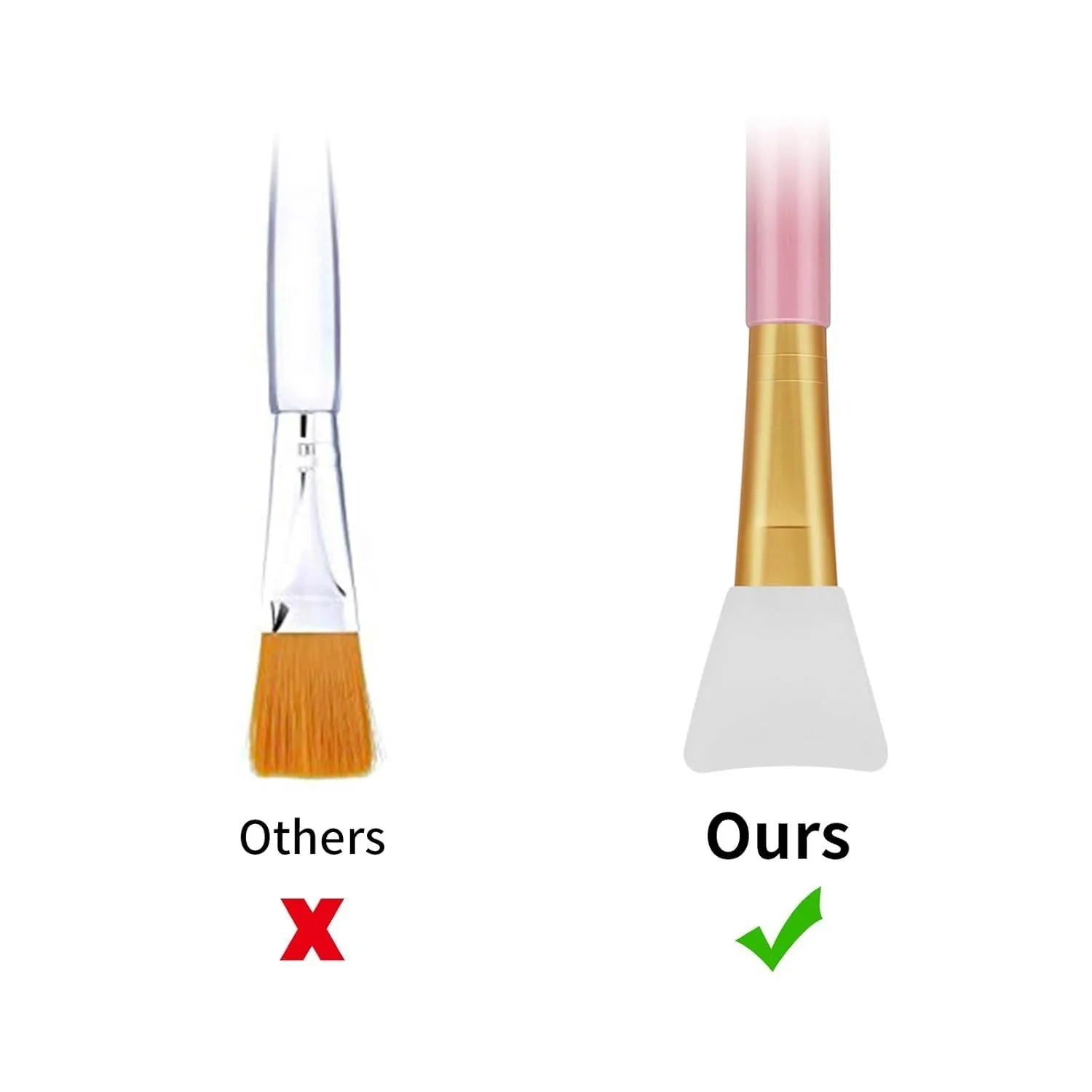 Reusable silicone face and body mask applicator brush in six colour options on a white background.