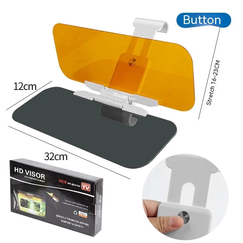 Anti-high beam goggles dual-use car sun visor with telescopic installation and acrylic lens