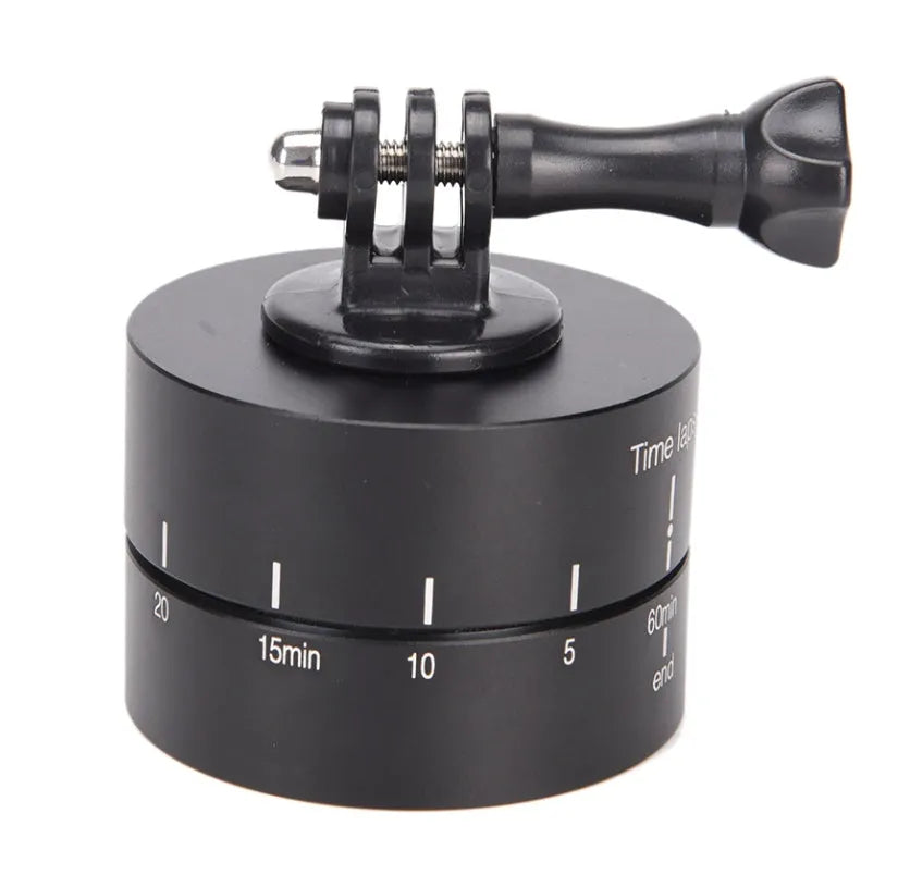 360 degree auto rotate camera tripod head base for GoPro DSLR smartphone timelapse