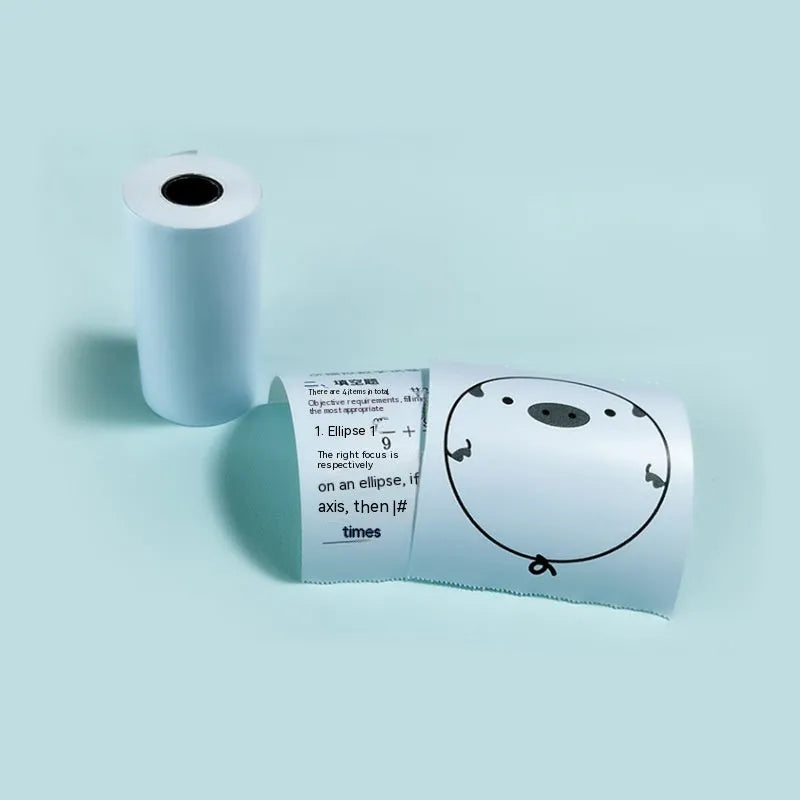 57x30mm thermal printing paper rolls in pink, yellow, and blue for wrong question books