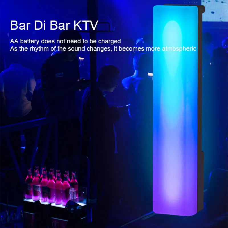 3D RGB music voice-activated rhythm lamp in black or white shell for PC gaming decor