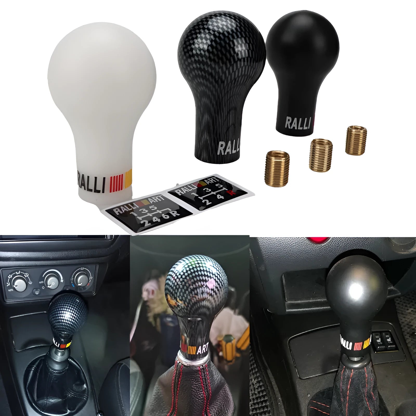 Mitsubishi car gear head replacement in five colour options with five-gear pattern