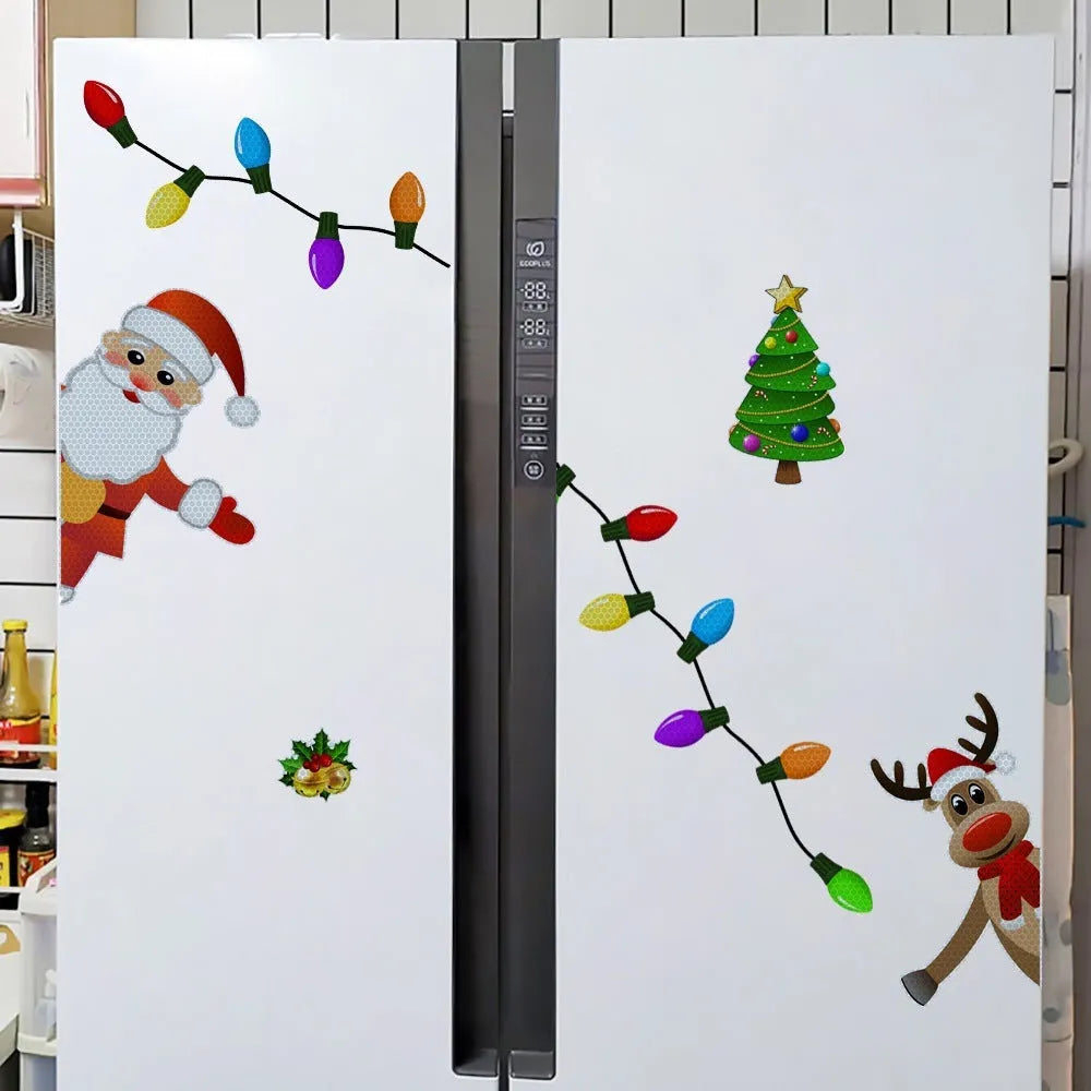 Christmas elk reflective magnetic car decoration sticker in cartoon design