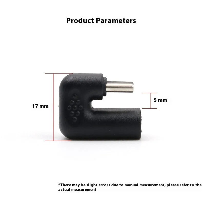 Plastic U-bend male to female adapter extension cable with a set of four adapters.