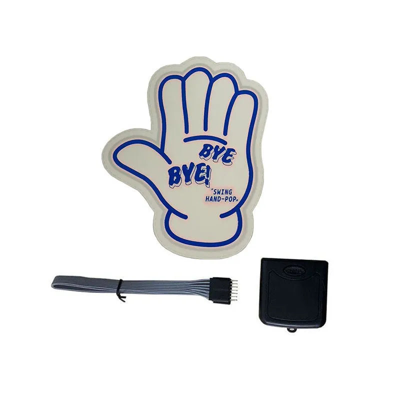 Luminous wall sticker kit showing luminescent film, battery driver unit, and connecting line