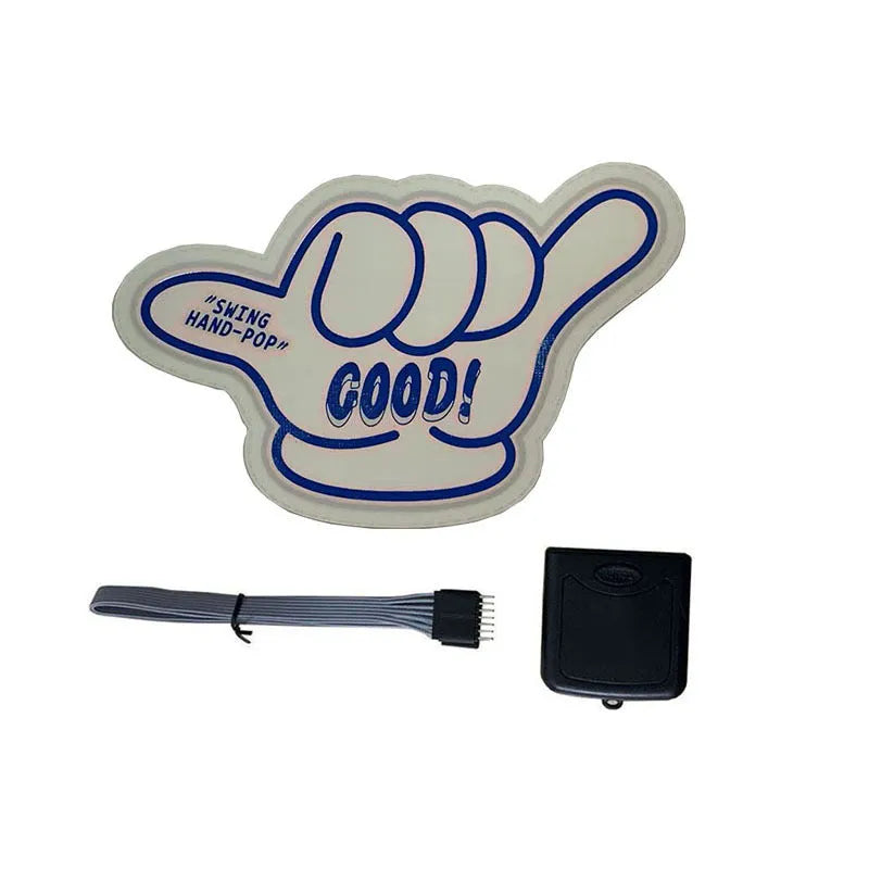 Luminous wall sticker kit showing luminescent film, battery driver unit, and connecting line