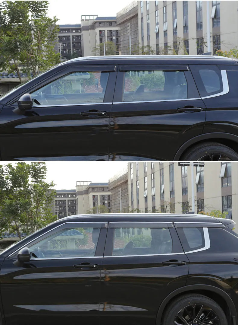 2023 Mitsubishi Outlander side window deflectors in black and translucent options
