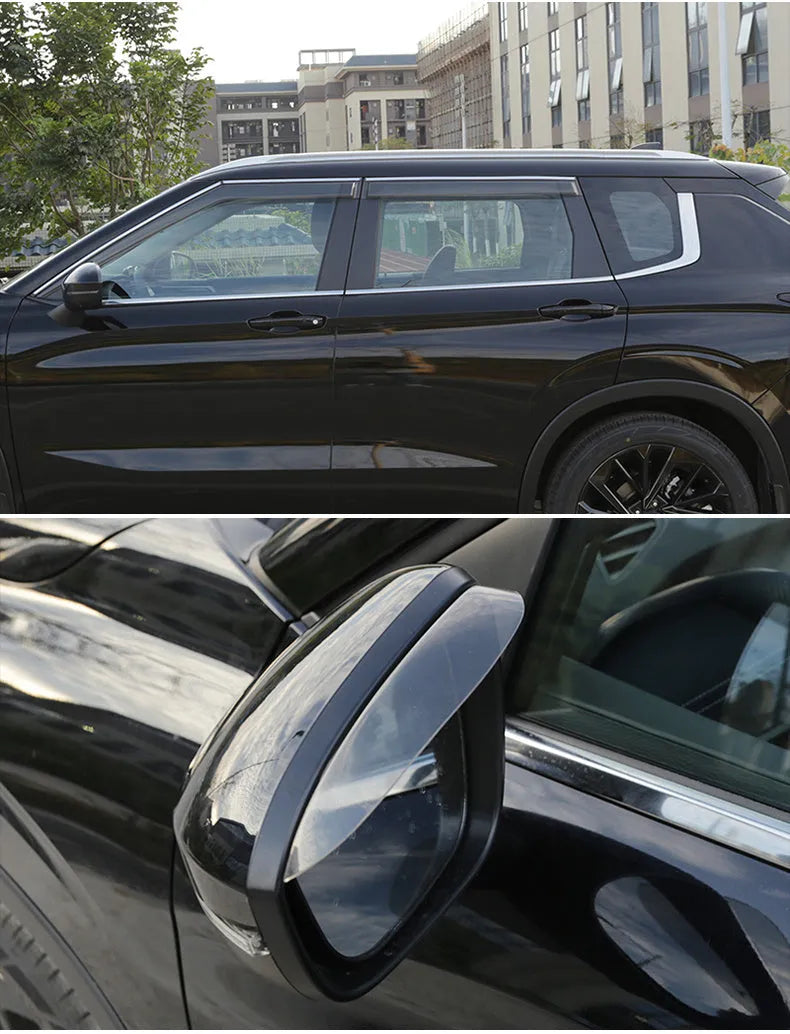2023 Mitsubishi Outlander side window deflectors in black and translucent options