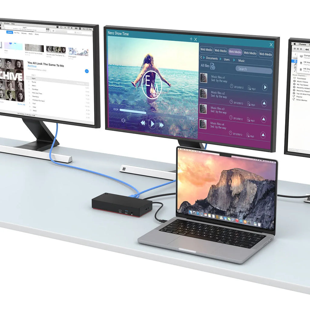 Type-C docking station with 12 ports, 4K display support, and 81.5cm cable