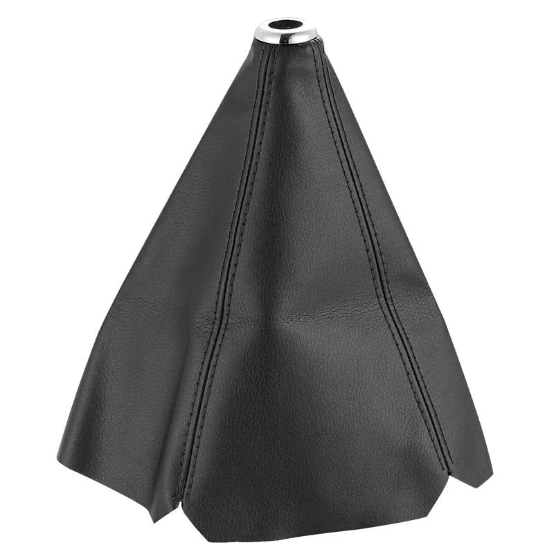 General Motors car gear stick cover in PU leather, shown in black, red, and blue colour options.