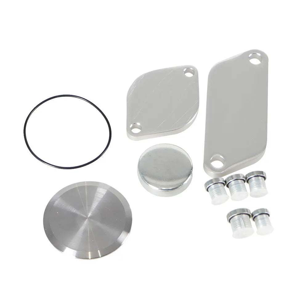 Silver aluminium alloy valve cover plug for automotive EGR systems