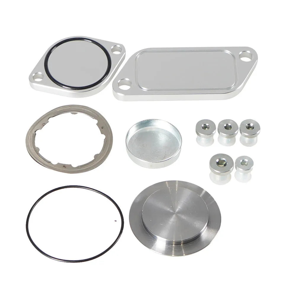 Silver aluminium alloy valve cover plug for automotive EGR systems