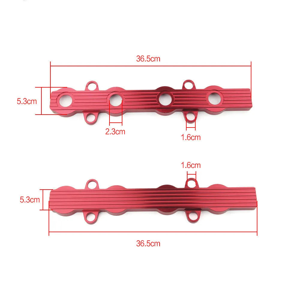 Aluminium alloy engine harness hood in blue, red, and silver colour options