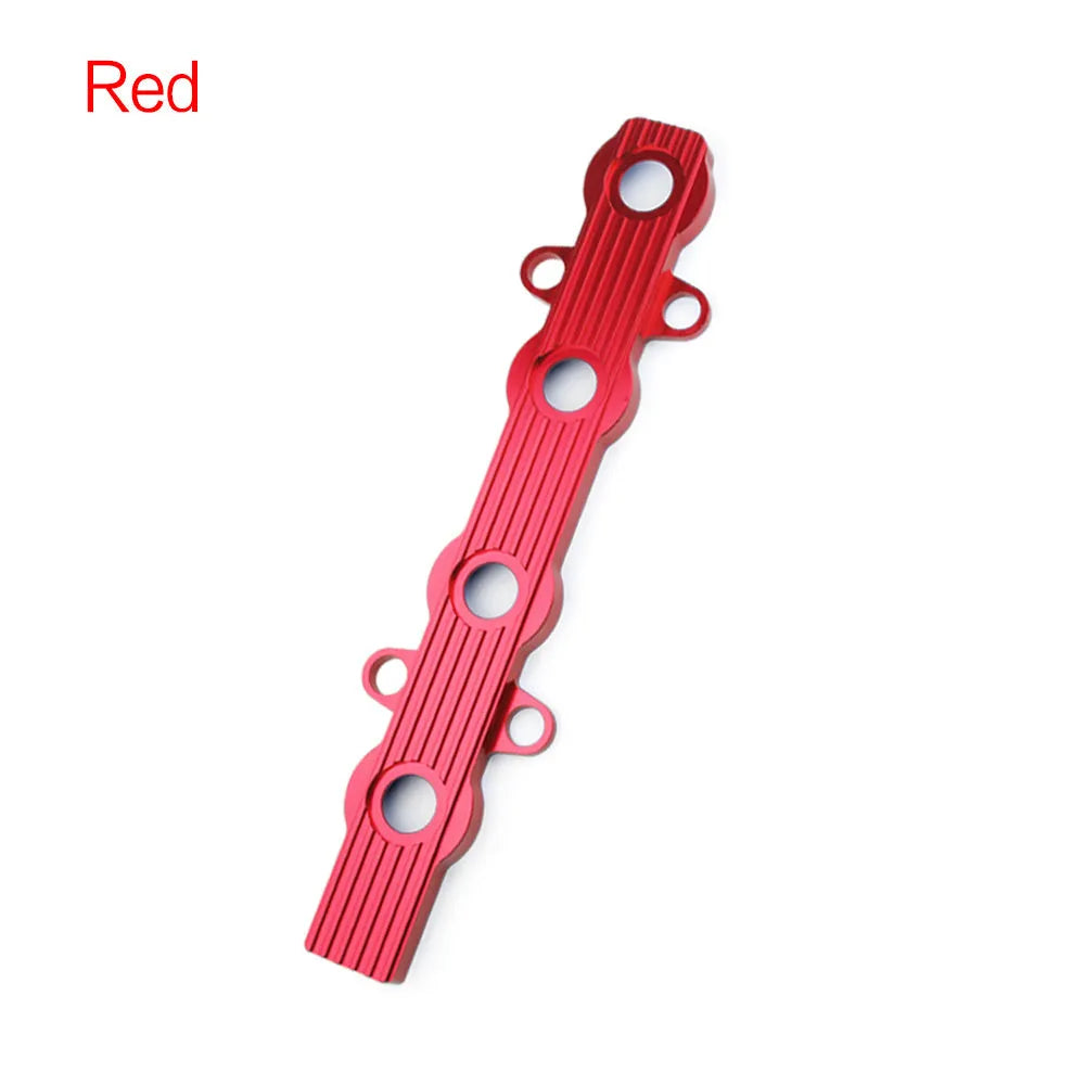 Aluminium alloy engine harness hood in blue, red, and silver colour options
