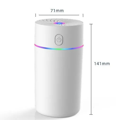 Car USB mini humidifier for automobile aromatherapy in black and white colour options