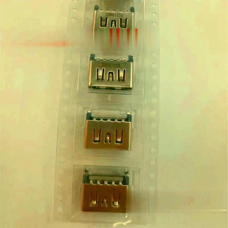 Silver HDMI interface host socket connector for gaming systems