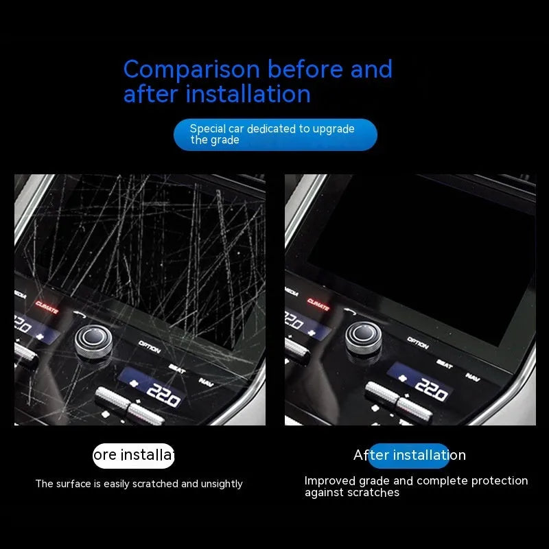 Transparent TPU car protective film for BMW 3 Series central control and gear area