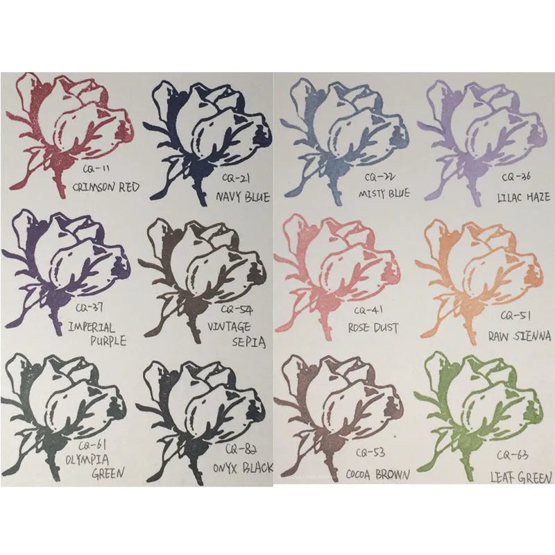 Rectangular oily ink pad for rubber stamping in six colour options