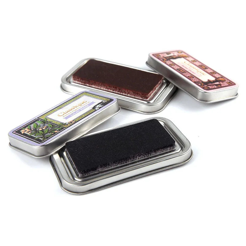 Rectangular oily ink pad for rubber stamping in six colour options