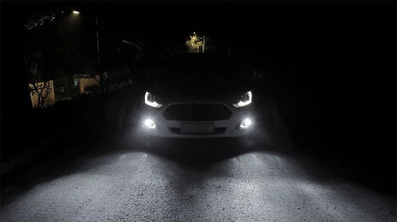 White LED fog lamp with aviation aluminium body for H11 H8 sockets