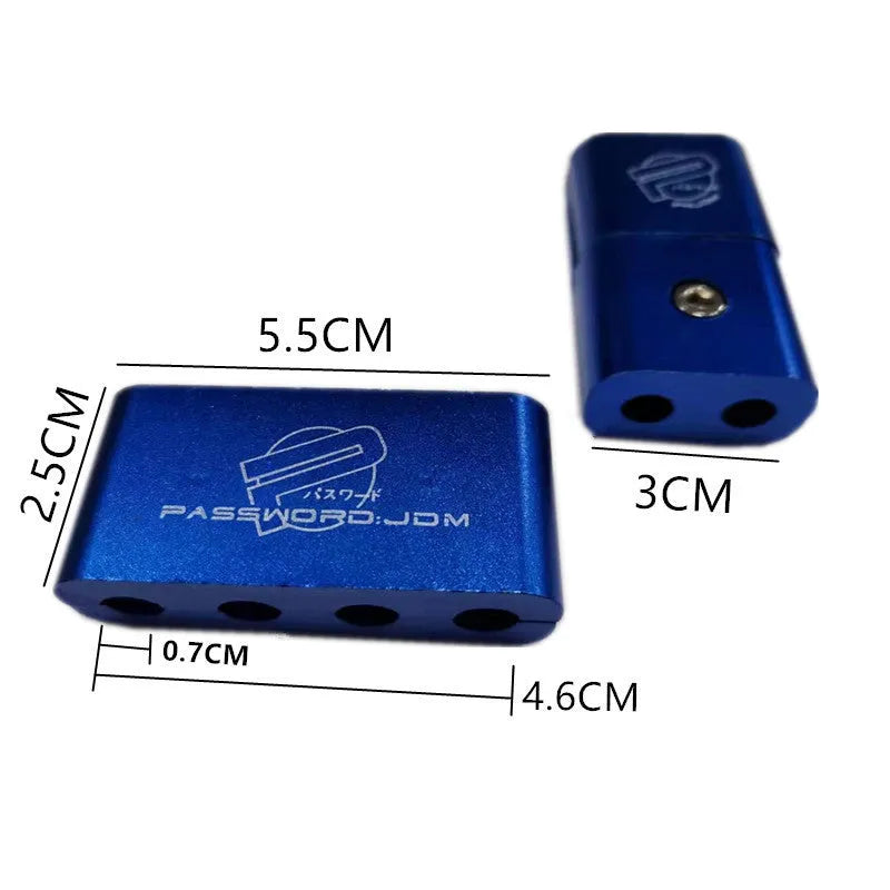 Car modification fastening clamp three-piece metal fixing plug in silver, compact size 55x30x25mm