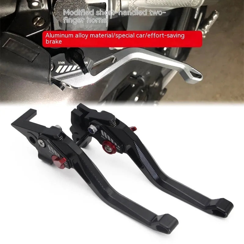 Motorcycle metal two-finger labour-saving pull rod in black for brake or clutch, 146x5x1cm