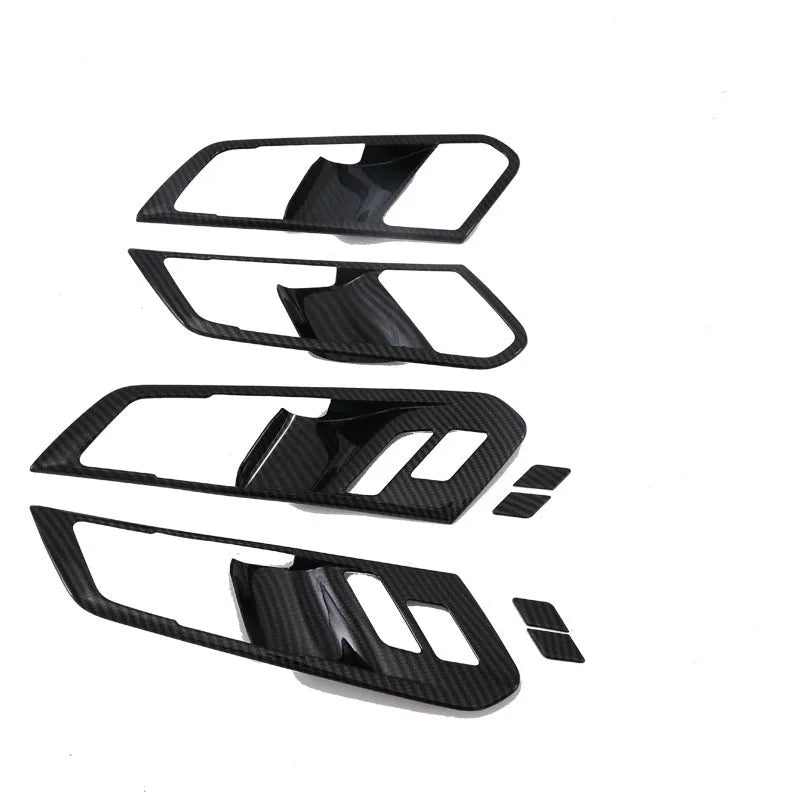Black ABS interior decoration trim for 2019 X5 front row cup low configuration mounted on centre console