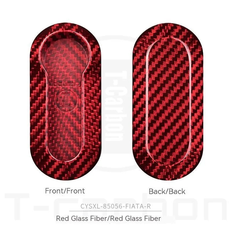 Carbon fiber car key cover replacement shell set in black finish for entry model fobs