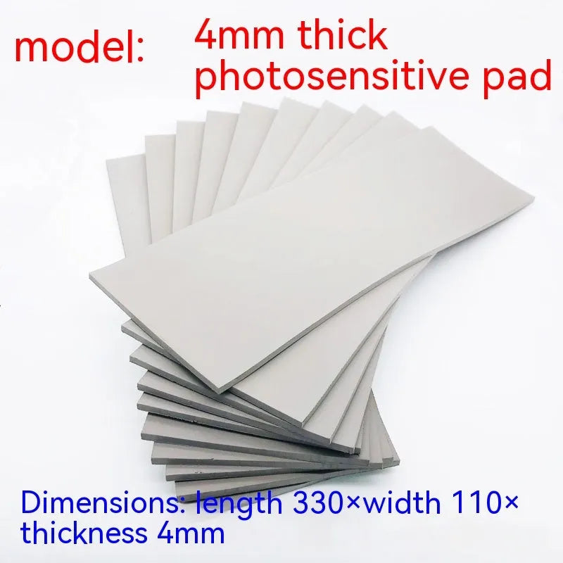 Black and grey light-sensitive mat for calligraphy seal creation measuring 330mm by 110mm