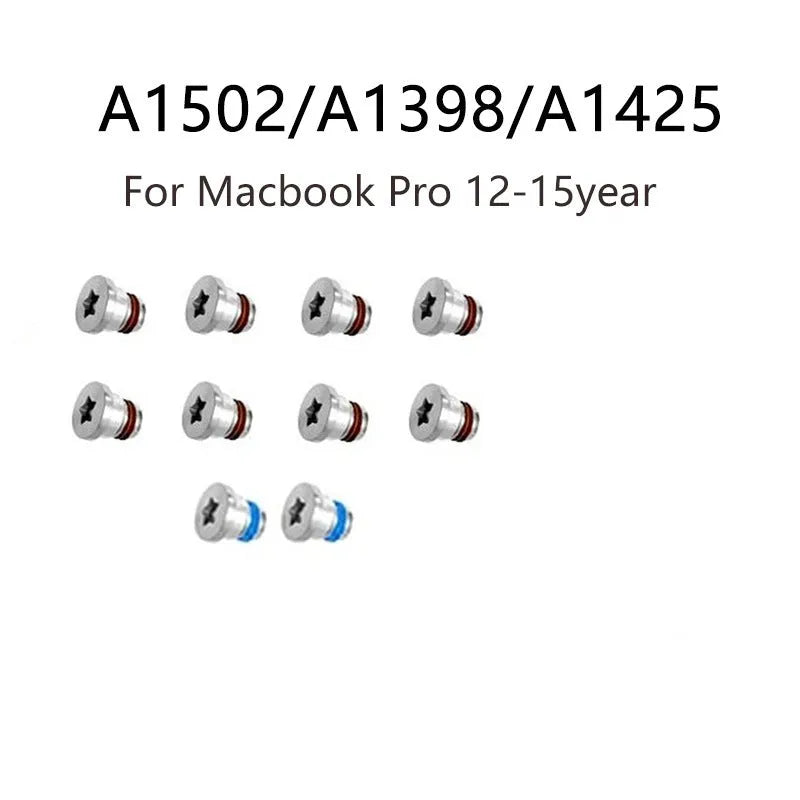 MacBook Pro A1502 A1398 A1425 replacement screw pack with 10 metal screws for bottom shell and rear cover repair