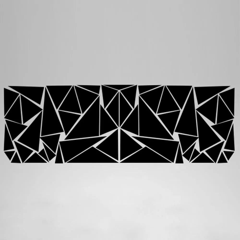 Geometry series car waistline rear wheel modification sticker in black, 200cm x 60cm PET material