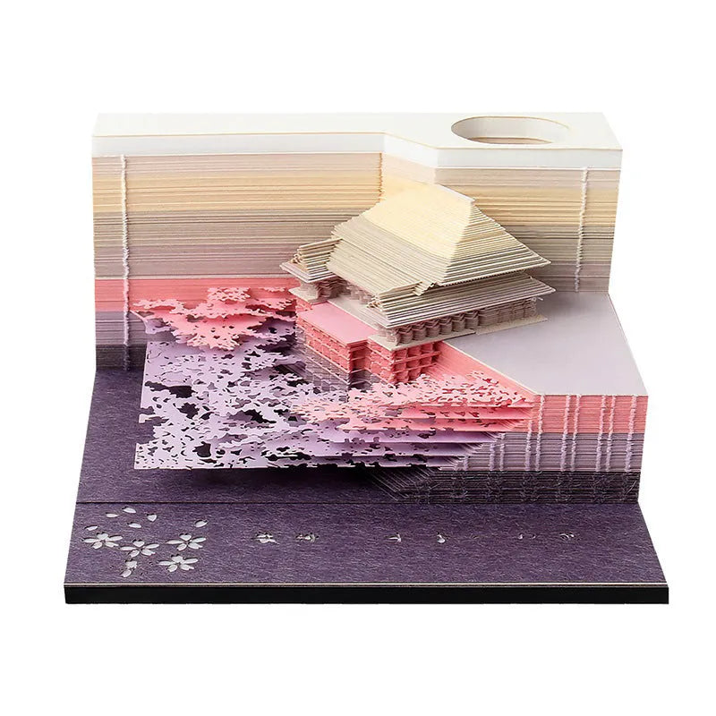 One Piece anime architectural sticky notes showing detailed building illustrations on 80x45mm craft paper.