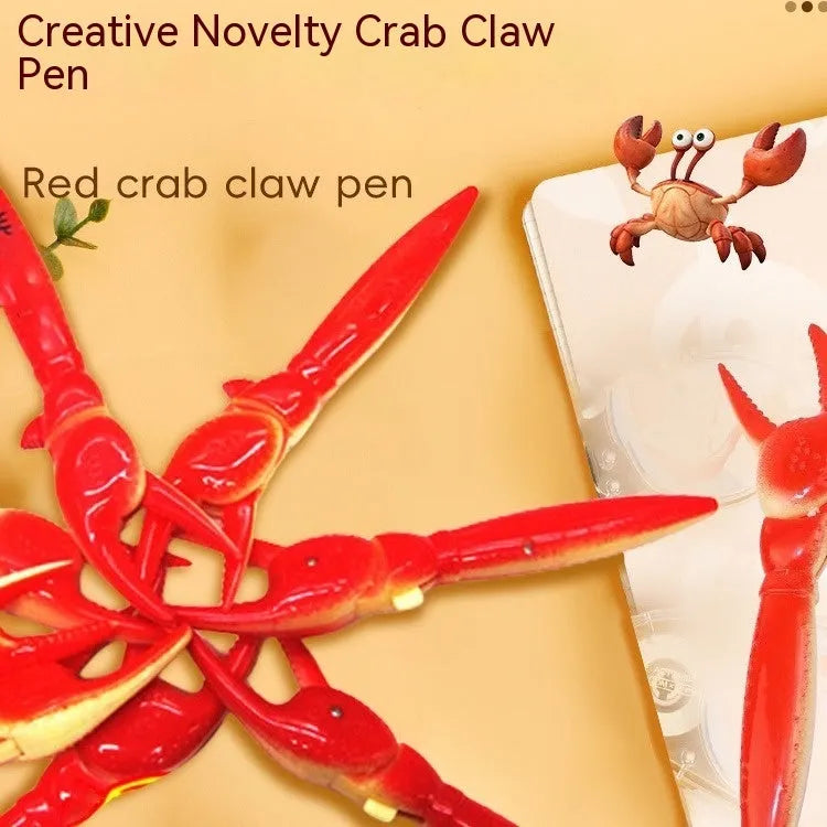 Ballpoint pen with crab claw pressing can clip mechanism for interactive writing
