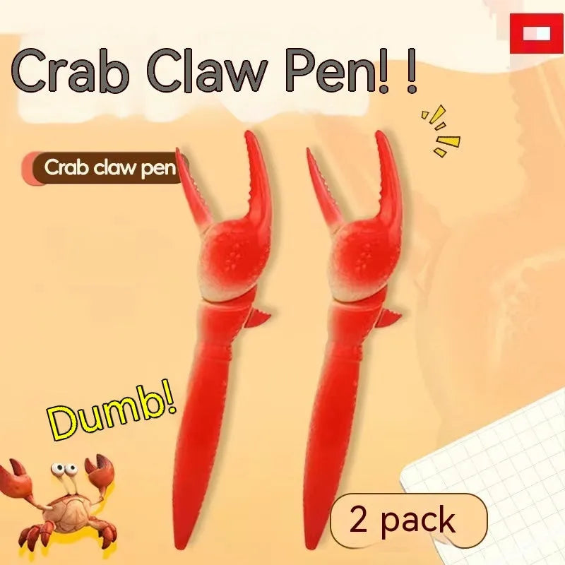 Ballpoint pen with crab claw pressing can clip mechanism for interactive writing