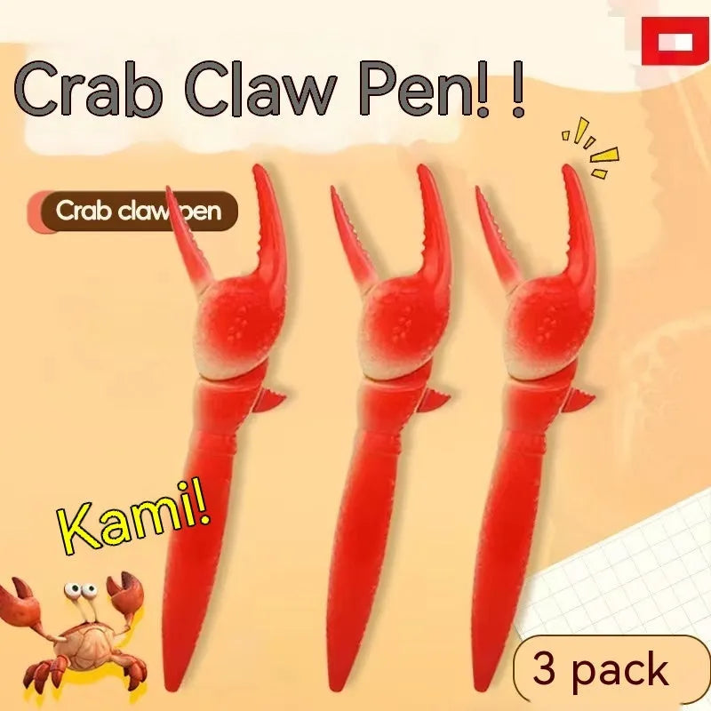 Ballpoint pen with crab claw pressing can clip mechanism for interactive writing