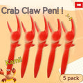 Ballpoint pen with crab claw pressing can clip mechanism for interactive writing