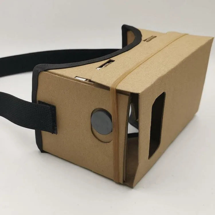 Pink and white foldable cardboard VR glasses viewer for 6-inch mobile phones
