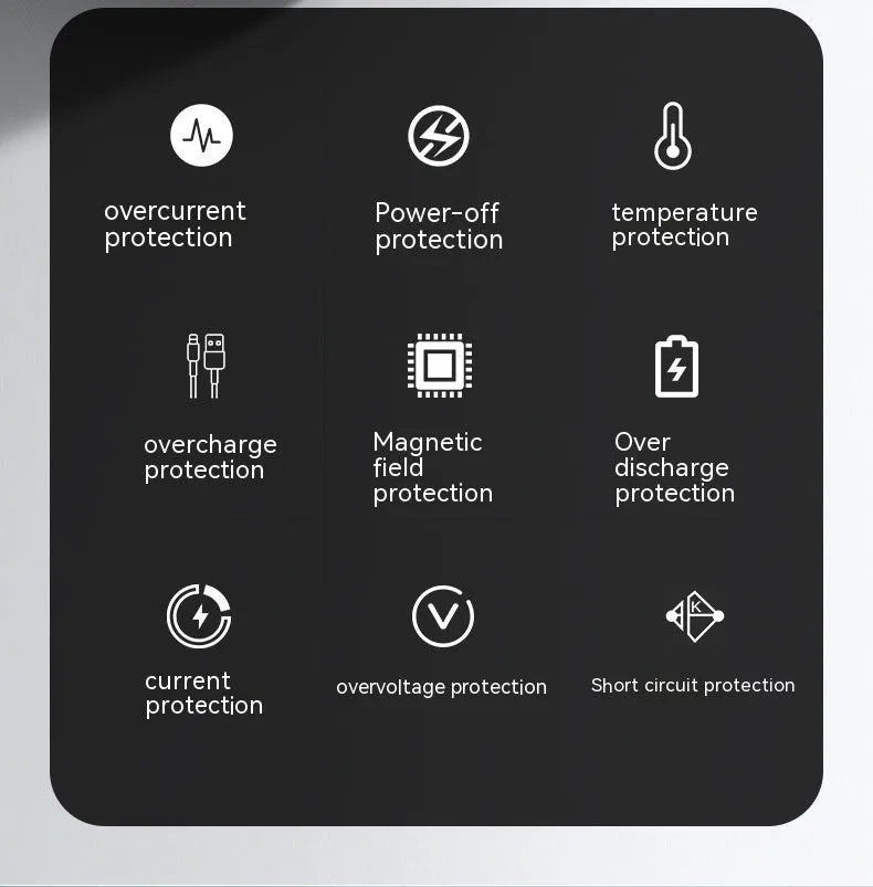 20000 MA fast charge power bank in black or white with creative design